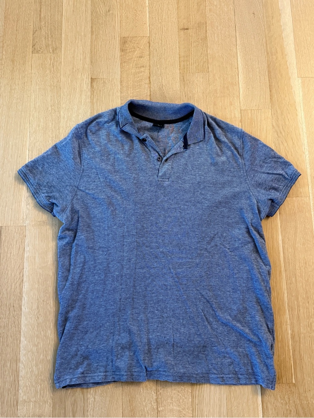 Men's Blue Short-Sleeve Polo Shirt